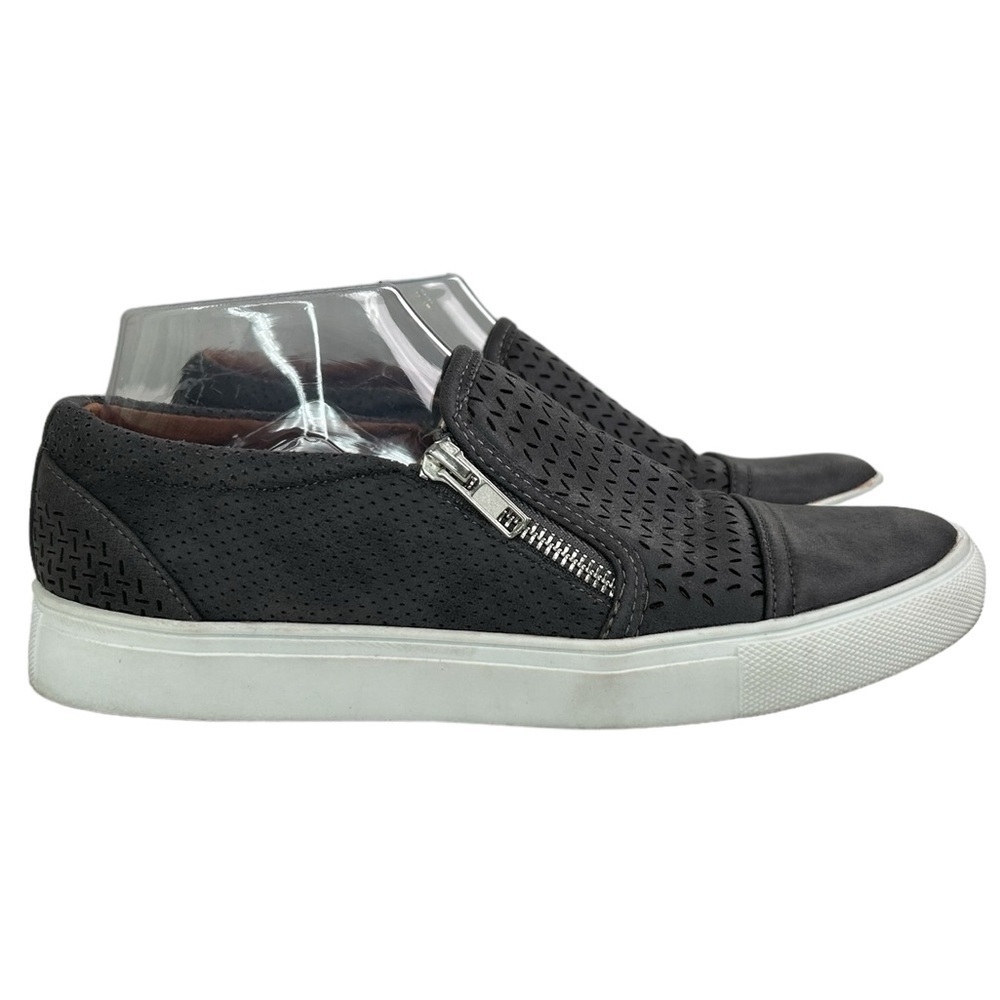 Report Alexa Grey Perforated Double Zip Comfort Slip On Loafer Sneaker Shoe SZ 9